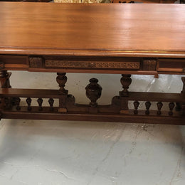 19th Century French Walnut Henry II Style Desk