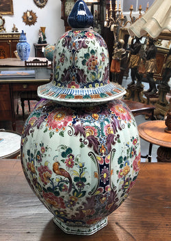 Stunning Large Antique Delft Lidded Vase | Antique & Vintage | Moonee Ponds Antiques | Australia Wide Delivery
