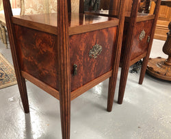 Amboyna Pair Of Bedsides | Antique & Vintage | Moonee Ponds Antiques | Australia Wide Delivery