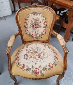 Louis XV Style Walnut Tapestry Armchair | Antique & Vintage | Moonee Ponds Antiques | Australia Wide Delivery