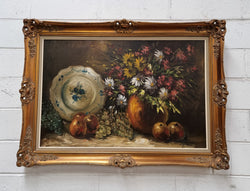 Fabulous Oil on Canvas Still Life in an Ornate Frame | Antique & Vintage | Moonee Ponds Antiques | Australia Wide Delivery