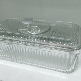 Vintage glass storage container