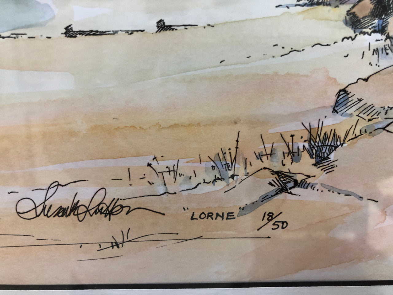Fabulous Framed Signed Lithograph Of Lorne | Antique & Vintage | Moonee Ponds Antiques | Australia Wide Delivery