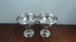 Pair Of Lovely Silver Champagne Goblets | Antique & Vintage | Moonee Ponds Antiques | Australia Wide Delivery