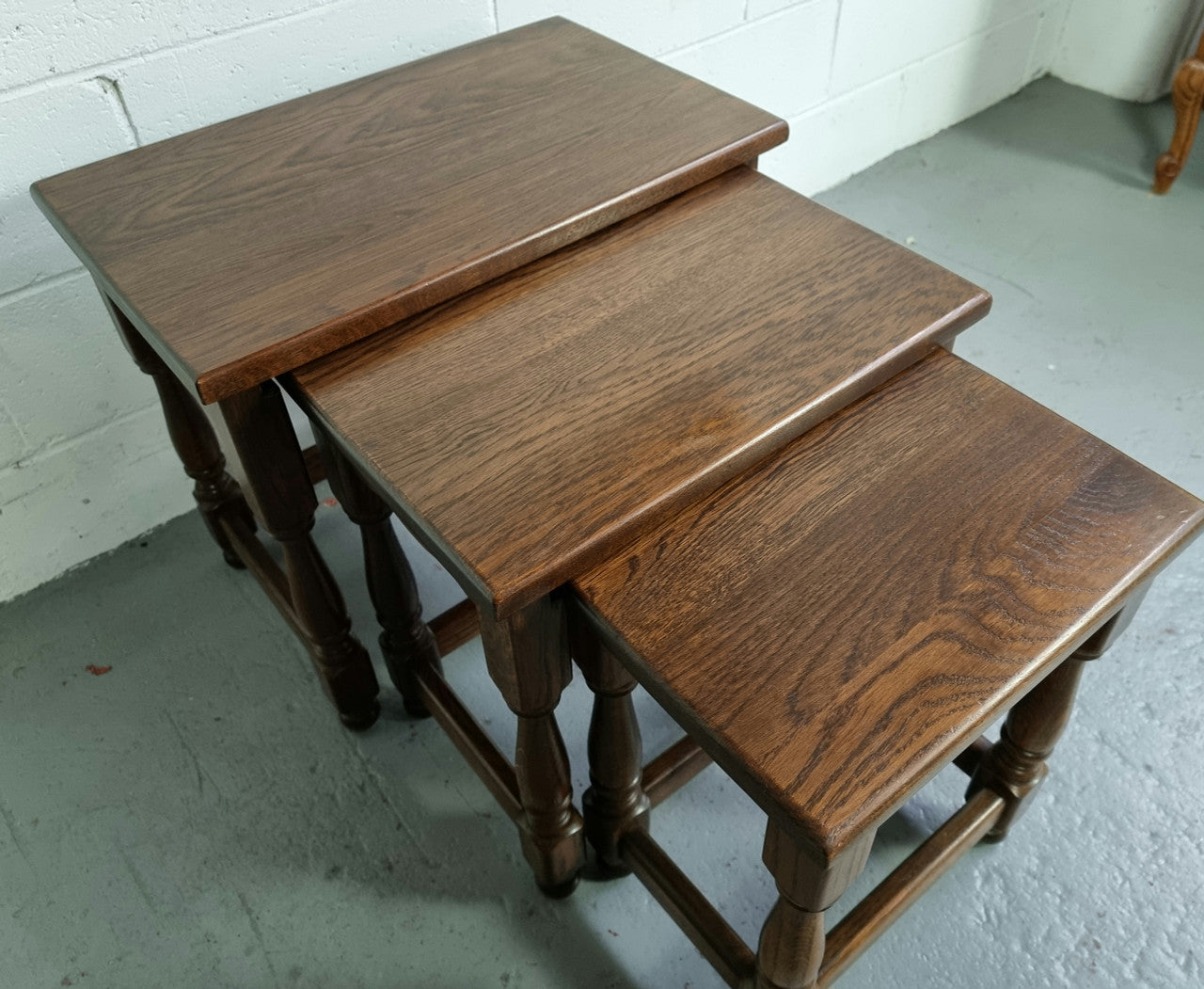 Vintage Nest of Three French Oak Tables | Antique & Vintage | Moonee Ponds Antiques | Australia Wide Delivery
