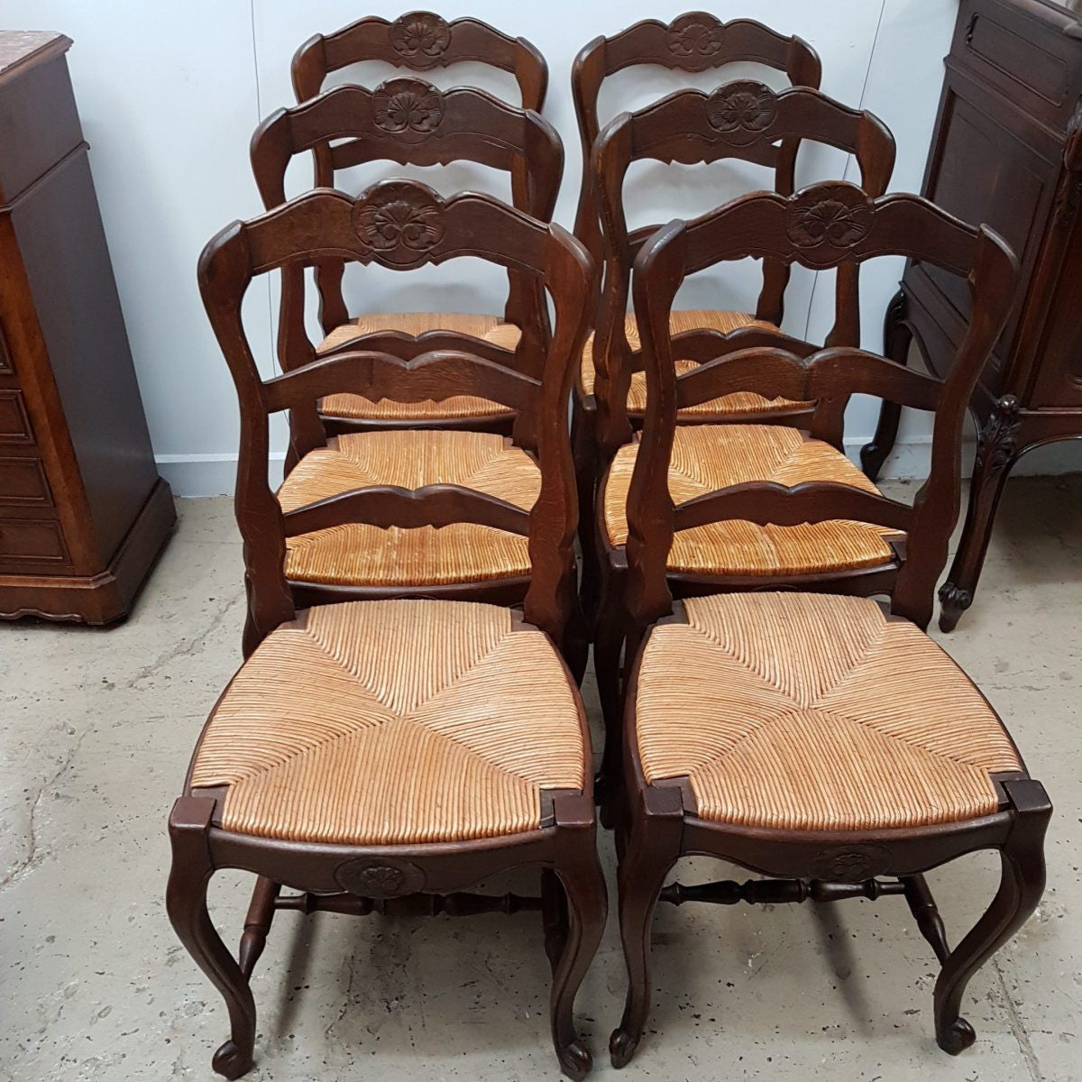 Set Of 12 French Ladder Back Chairs | Antique & Vintage | Moonee Ponds Antiques | Australia Wide Delivery
