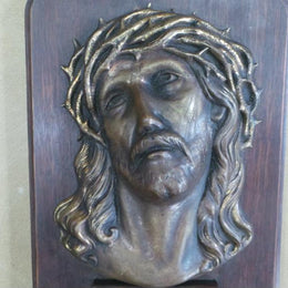 French Bronze Jesus Plaque