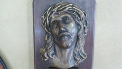 French Bronze Jesus Plaque | Antique & Vintage | Moonee Ponds Antiques | Australia Wide Delivery