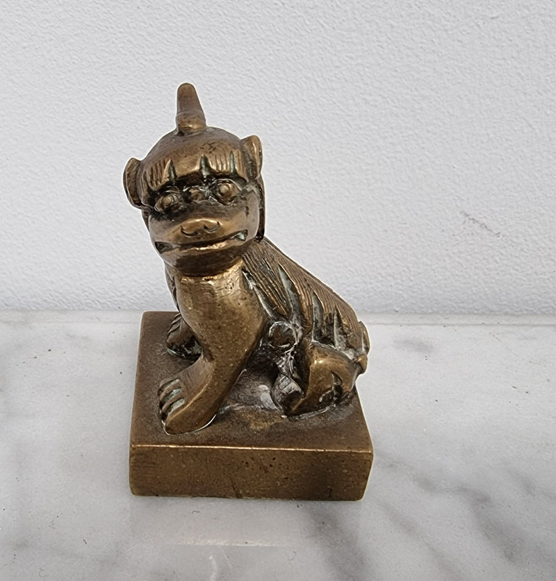 Bronze mid 19th Century Chinese Foo dog seal. It has been sourced locally and is in good original condition.