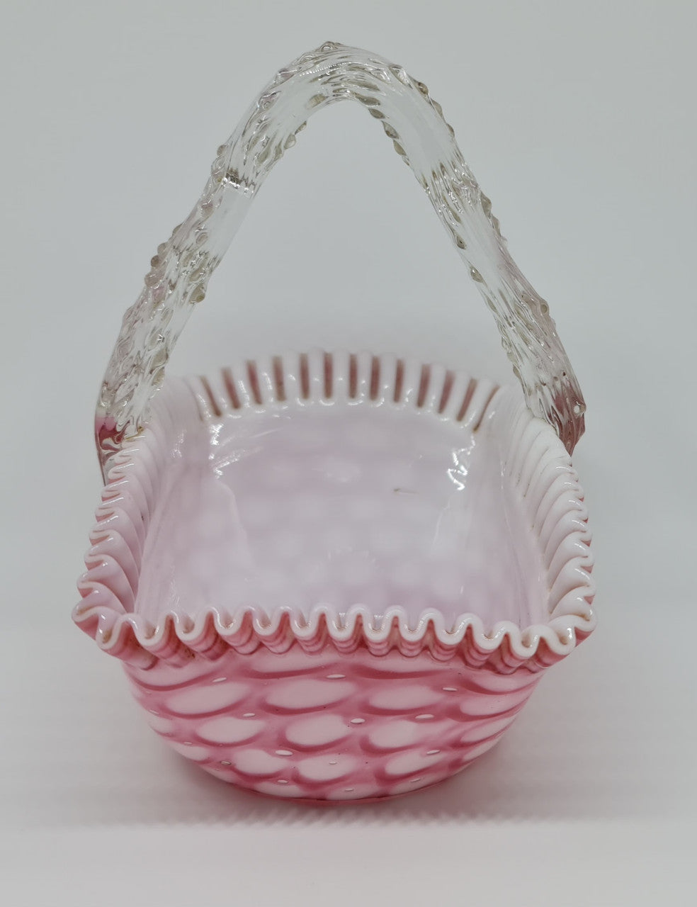 Hand Made Victorian Glass Basket | Antique & Vintage | Moonee Ponds Antiques | Australia Wide Delivery