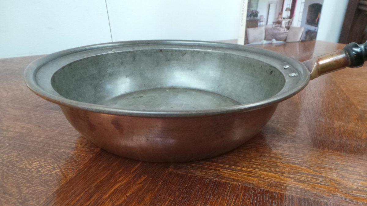 Antique Copper Frying Pan