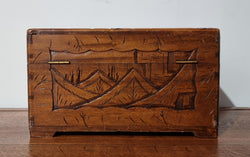 Small Chinese Carved Camphor Wood Jewellery Box | Antique & Vintage | Moonee Ponds Antiques | Australia Wide Delivery