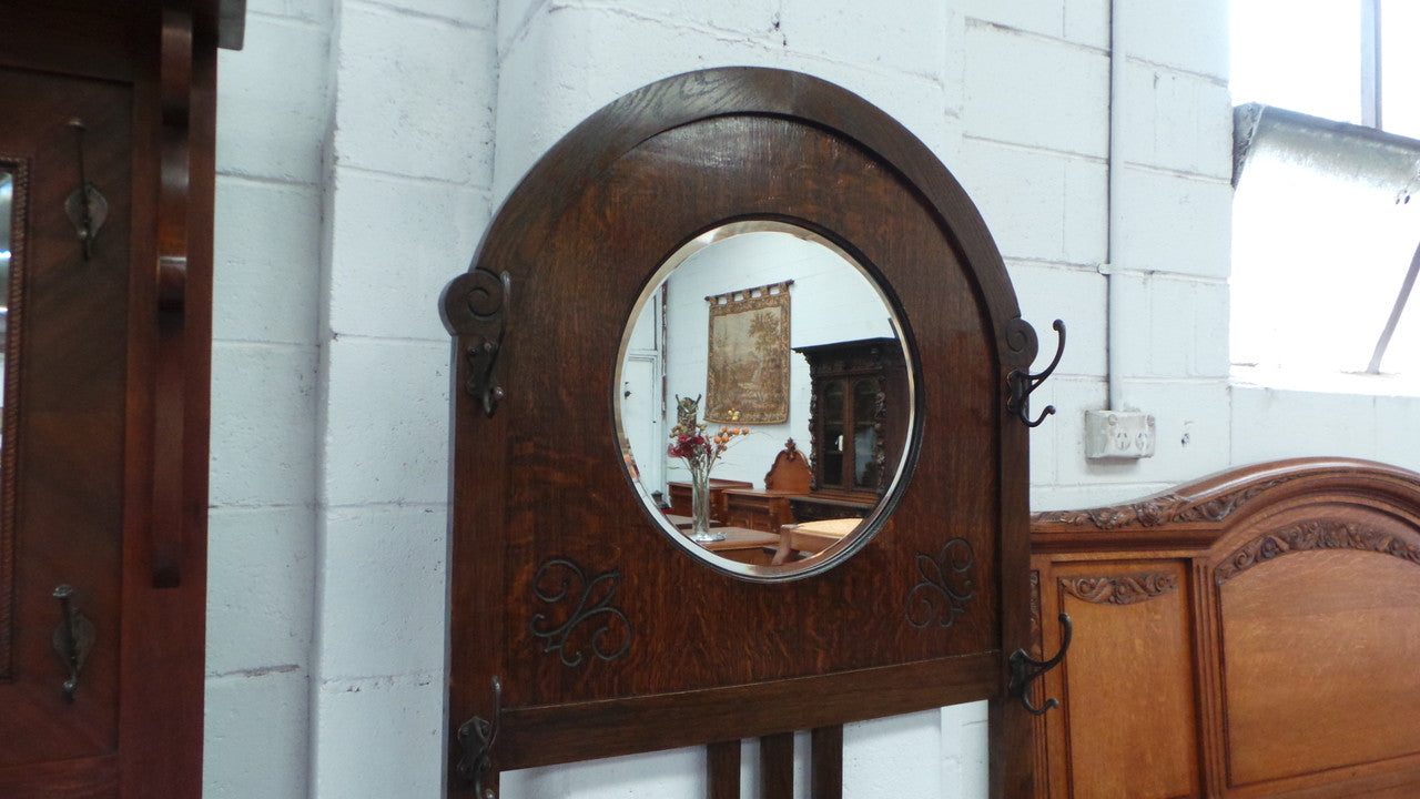 English Tudor Oak Style Hall stand | Antique & Vintage | Moonee Ponds Antiques | Australia Wide Delivery