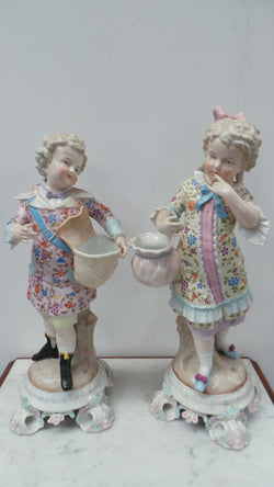 Beautiful Pair Of Large Sitzendorf Figurines | Antique & Vintage | Moonee Ponds Antiques | Australia Wide Delivery