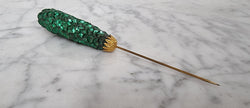 Art Deco Green Hat Pin | Antique & Vintage | Moonee Ponds Antiques | Australia Wide Delivery