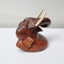 Vintage Elephant Carving With Intact Tusks | Antique & Vintage | Moonee Ponds Antiques | Australia Wide Delivery