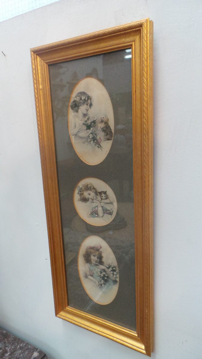 Framed Set of Three Lithograph Pictures | Antique & Vintage | Moonee Ponds Antiques | Australia Wide