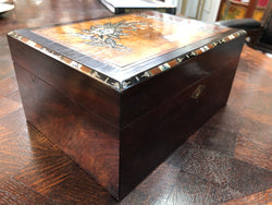 Superb Victorian Inlaid Walnut & Amboyna Jewellery Box | Antique & Vintage | Moonee Ponds Antiques | Australia Wide Delivery