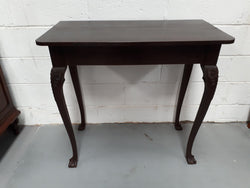 Chippendale Style Edwardian Oak Side Table | Antique & Vintage | Moonee Ponds Antiques | Australia Wide Delivery