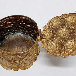 Antique French Gilt Metal Ornate Trinket Box
