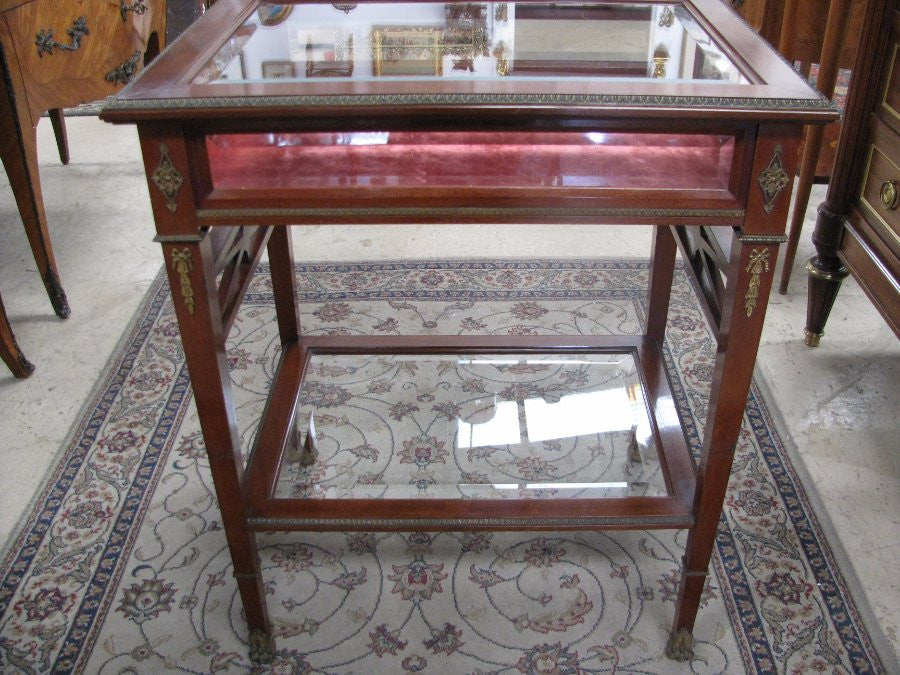 Glass Top Mahogany Display Cabinet | Antique & Vintage | Moonee Ponds Antiques | Australia Wide Delivery