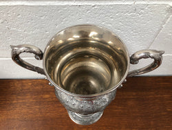 Large Embossed and Engraved Silver Plate Trophy or Vase | Antique & Vintage | Moonee Ponds Antiques | Australia Wide Delivery
