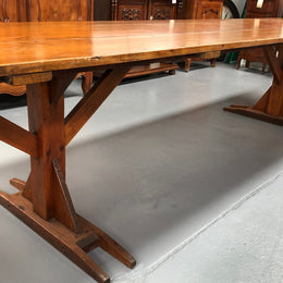 Australian Pine Trestle Style Table