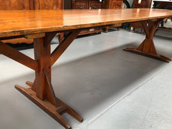 Australian Pine Trestle Style Table | Antique & Vintage | Moonee Ponds Antiques | Australia Wide Delivery