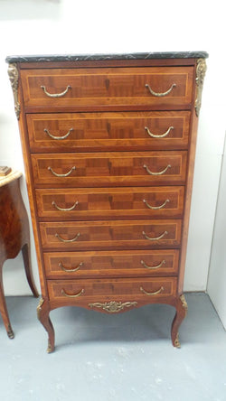 Inlaid French Seven Drawer Semainier | Antique & Vintage | Moonee Ponds Antiques | Australia Wide Delivery