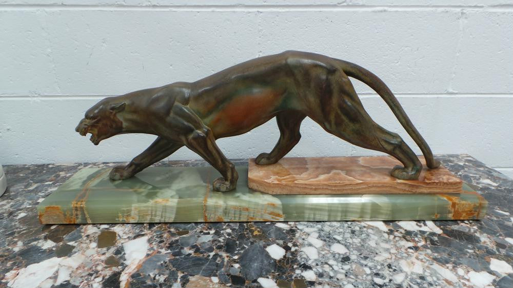 French Art Deco Panther Statue