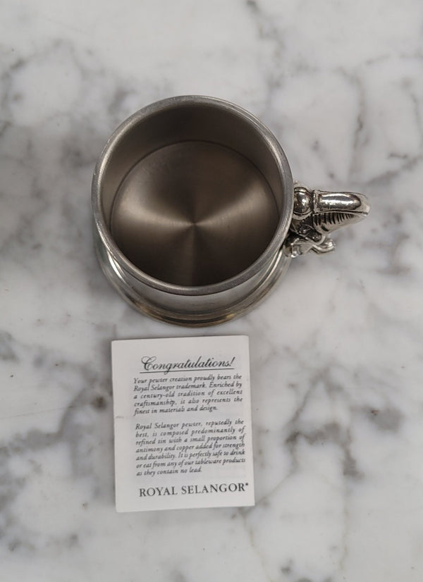 Royal Selangor pewter christening mug featuring an Elephant - Boxed. It has been sourced from locally and is in good original condition, please view photos as they help form part of the description.