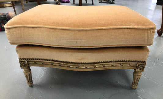 French Vintage Original Painted Footstool