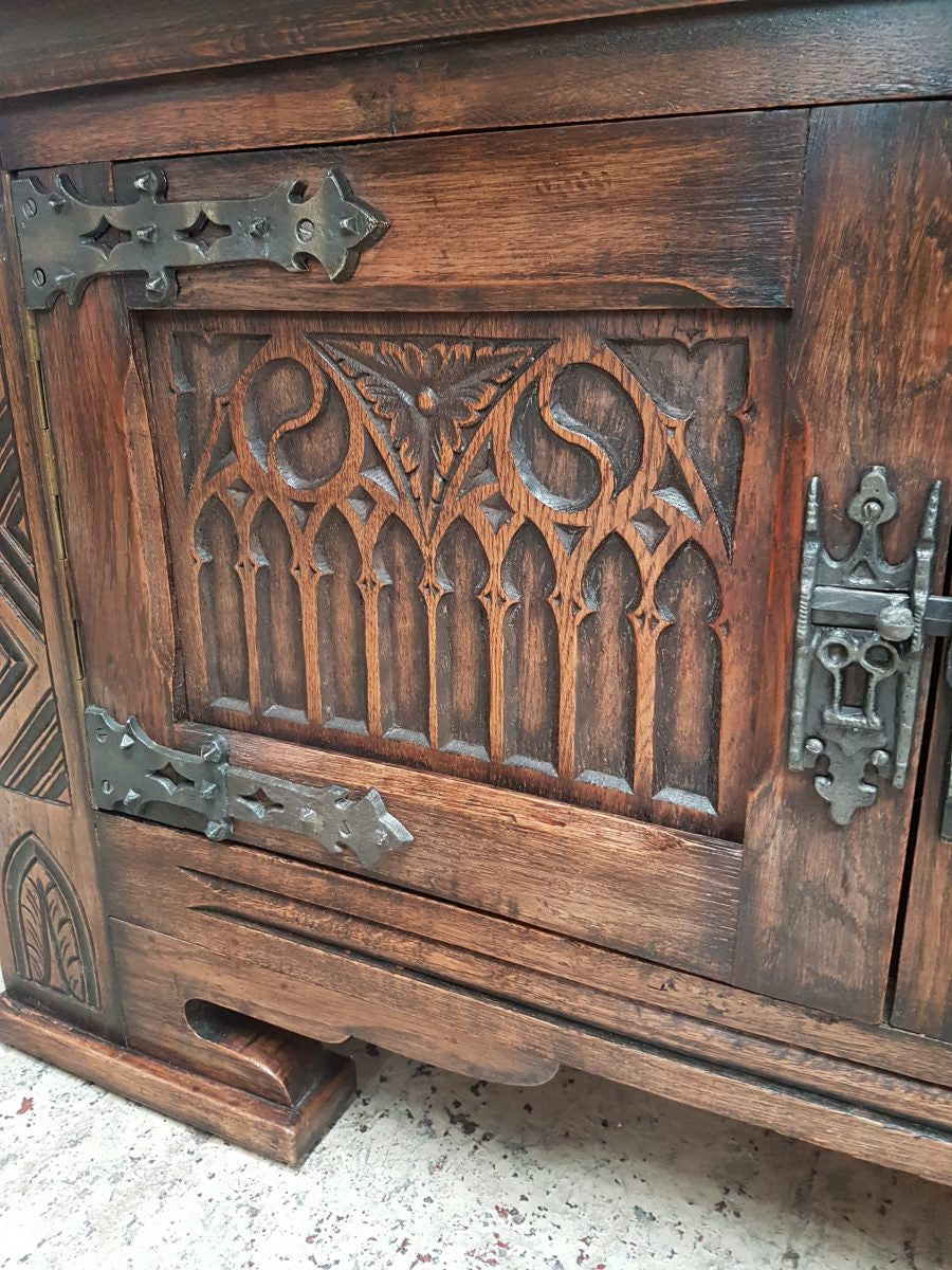 French Gothic Style Cabinet-1