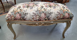 Antique Painted Louis XV Style Upholstered Stool | Antique & Vintage | Moonee Ponds Antiques | Australia Wide Delivery