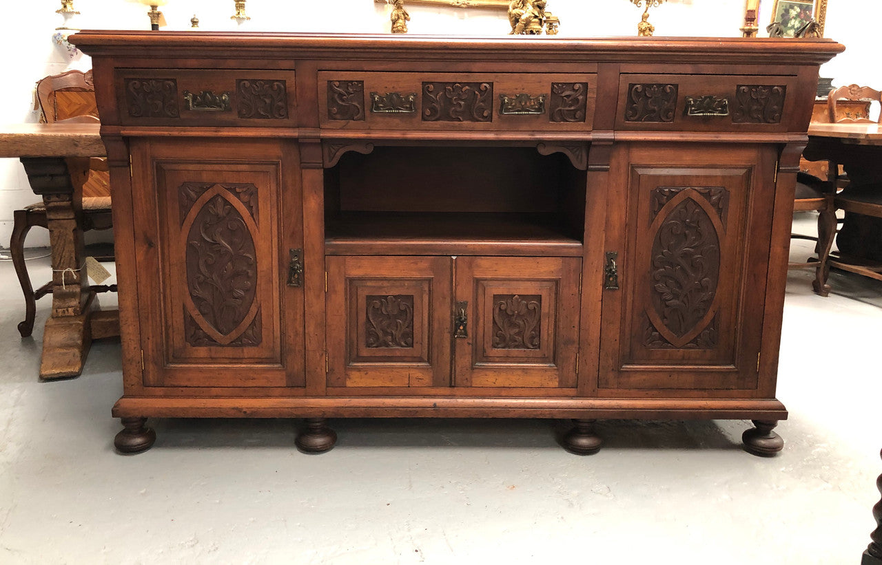 Beautiful Edwardian Carved Sideboard