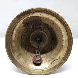 Vintage brass bell with engraved lines and markings on the insde. Please see photos as they form part of the description. In good original condition.