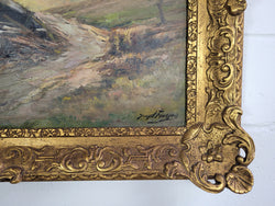 Stunning Signed French Oil On Canvas Impressionist Painting | Antique & Vintage | Moonee Ponds Antiques | Australia Wide Delivery