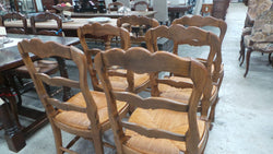 Set of Six Fabulous French Oak Dining Chairs | Antique & Vintage | Moonee Ponds Antiques | Australia Wide Delivery
