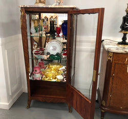Louis XV Style Kingwood Vitrine With Marble Top | Antique & Vintage | Moonee Ponds Antiques | Australia Wide Delivery
