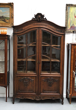 French Oak Louis XV Style Two Door Bookcase | Antique & Vintage | Moonee Ponds Antiques | Australia Wide Delivery