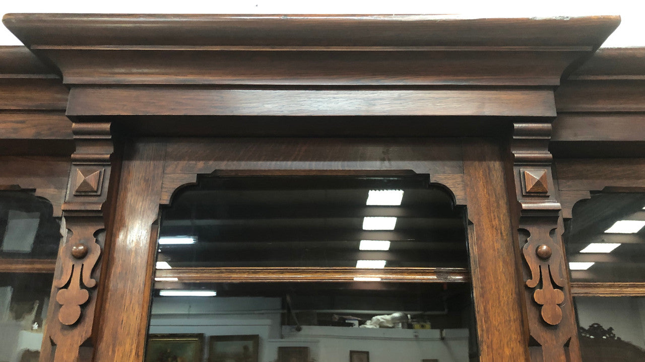 Amazing Six Door Oak English Bookcase | Antique & Vintage | Moonee Ponds Antiques | Australia Wide Delivery