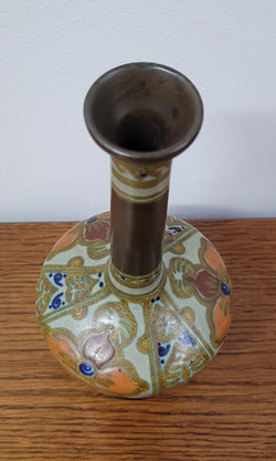 Elegant Shaped Vintage Gouda Vase Hand Decorated in The “Hilaire” Pattern | Antique & Vintage | Moonee Ponds Antiques | Australia Wide Delivery