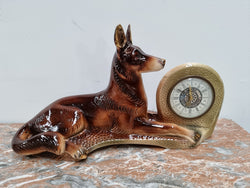 Vintage “Jema Holland 461”Ceramic Dog With Clock | Antique & Vintage | Moonee Ponds Antiques | Australia Wide Delivery