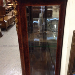 Antique Burr Walnut French Vitrene