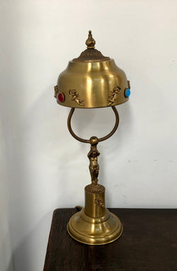 Fabulous & Decorative French Gilt Metal & Jewelled Table-Desk Lamp | Antique & Vintage | Moonee Ponds Antiques | Australia Wide Delivery