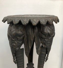 French Patina Bronzed Plant Stand Of Three Elephants | Antique & Vintage | Moonee Ponds Antiques | Australia Wide Delivery