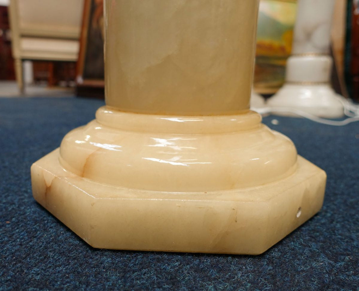 Large Vintage Italian Alabaster Pedestal | Antique & Vintage | Moonee Ponds Antiques | Australia Wide Delivery