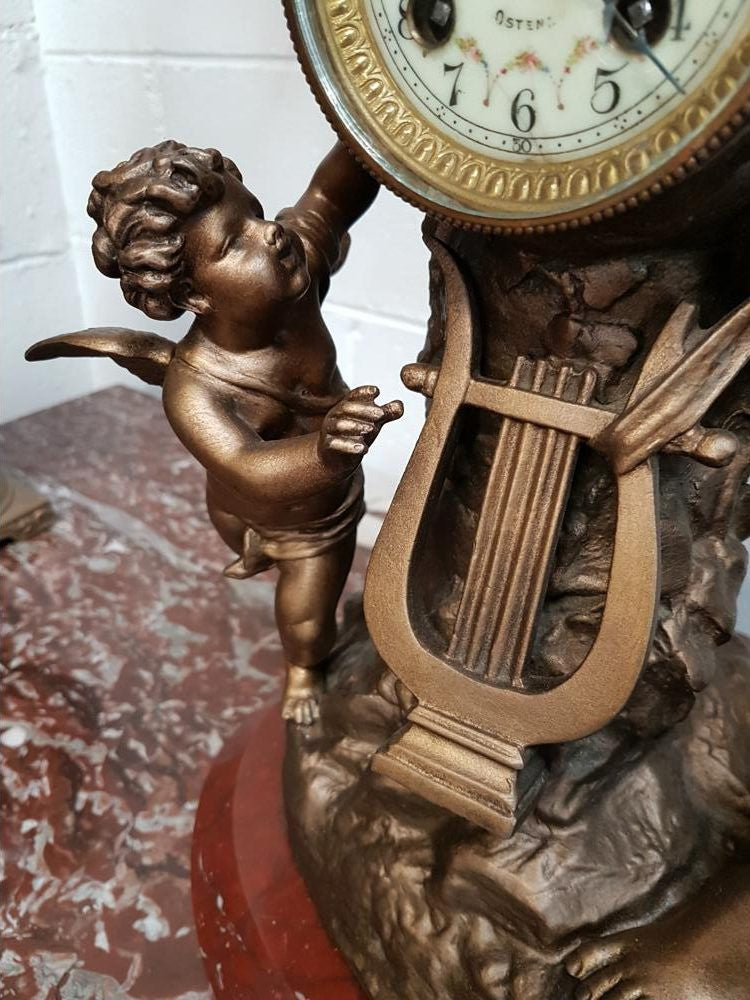 French Antique Figural Clock | Antique & Vintage | Moonee Ponds Antiques | Australia Wide Delivery