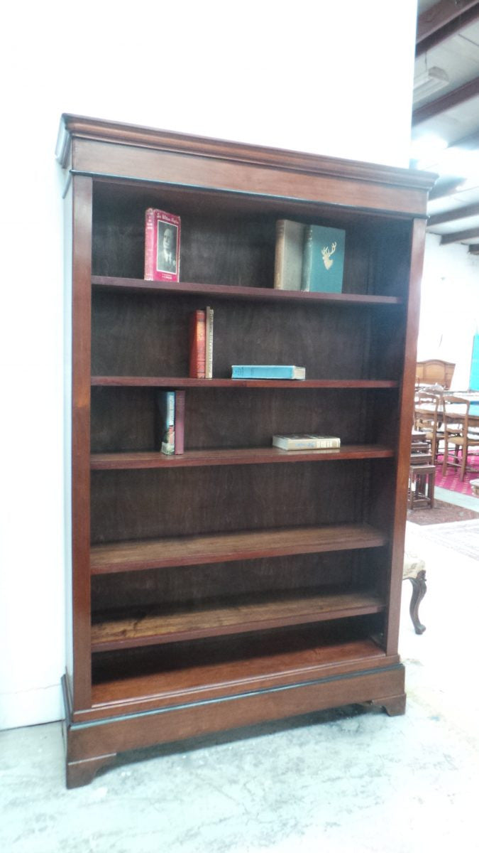 An Antique Mahogany Open Shelf Bookcase