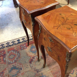 Pair French Commode Style Bedside Cabinets